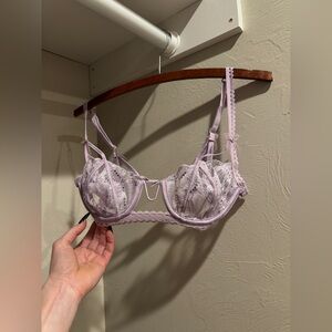 For Love and Lemons Lavender Sequin Underwire Bra